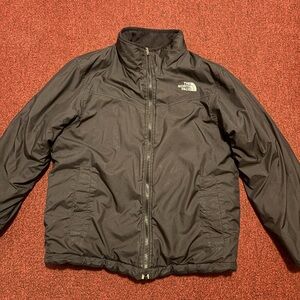 Large Boys Black Reversible Northface Jacket